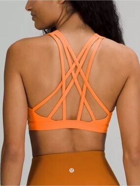 lululemon athletica Strappy Sports Bra in Bright Orange